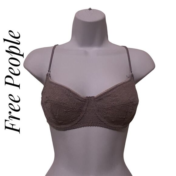 Free People 34D Lace Bralette Bra Underwire - Picture 1 of 6